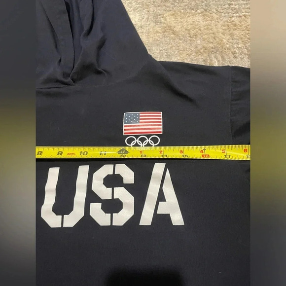 Vintage United States Olympic Committee GO USA L/S Hooded Shirt Women’s Size XL - Picture 8 of 8
